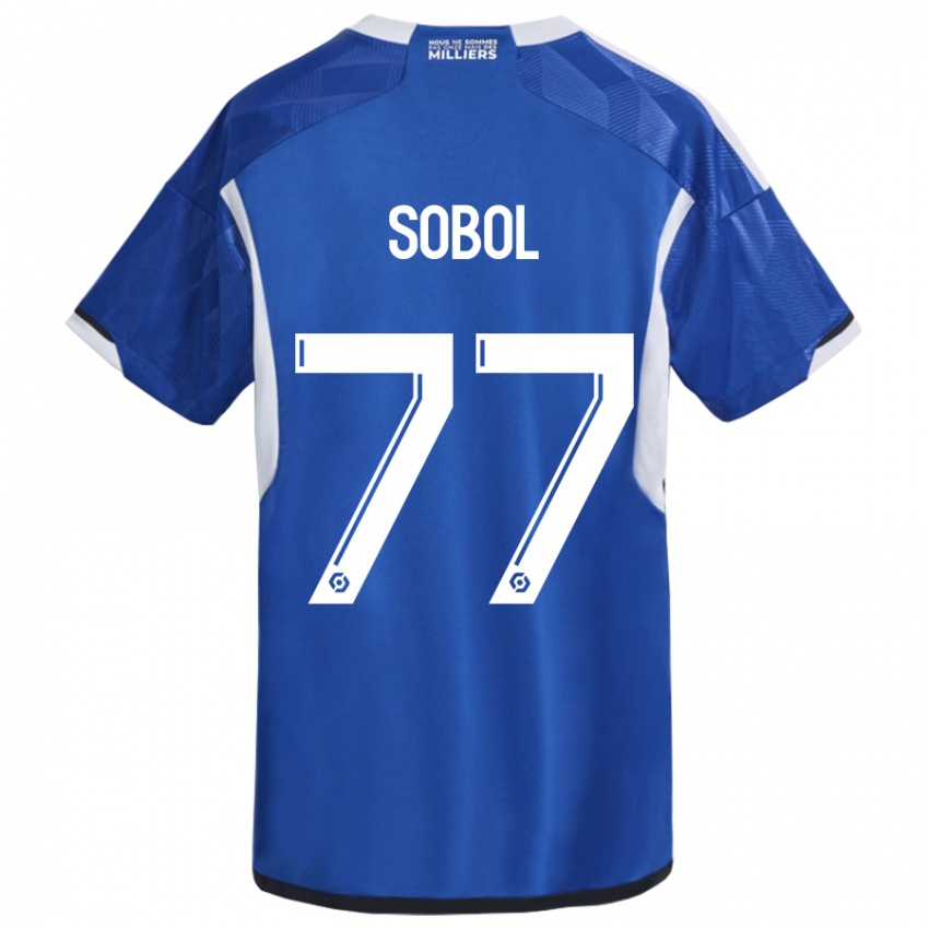 Herren Eduard Sobol #77 Blau Heimtrikot Trikot 2023/24 T-Shirt