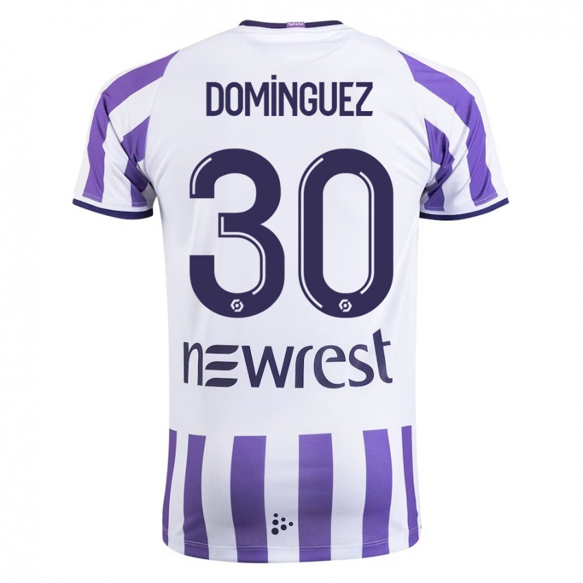 Herren Álex Domínguez #30 Weiß Heimtrikot Trikot 2023/24 T-Shirt