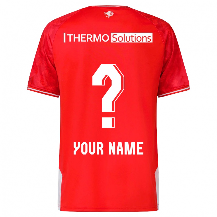 Herren Ihren Namen #0 Rot Heimtrikot Trikot 2023/24 T-Shirt