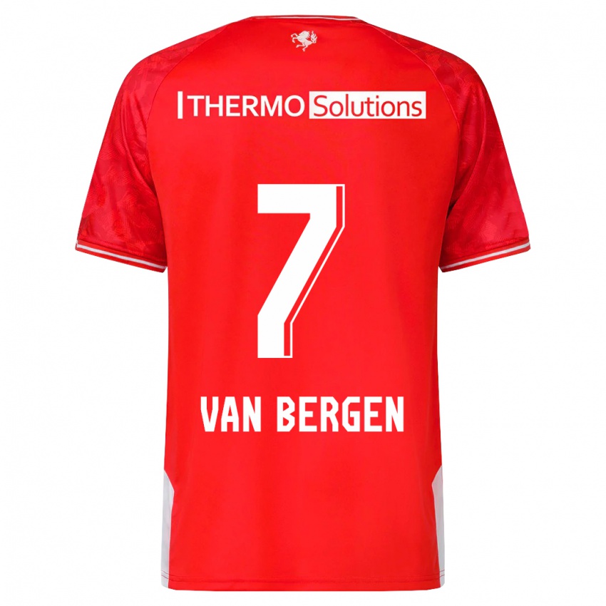 Herren Mitchell Van Bergen #7 Rot Heimtrikot Trikot 2023/24 T-Shirt