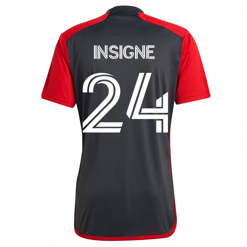 Herren Lorenzo Insigne #24 Grau Heimtrikot Trikot 2023/24 T-Shirt