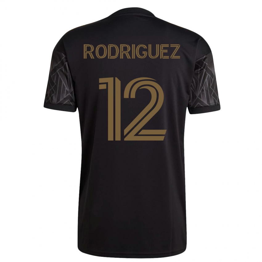 Herren Jeremi Rodriguez #12 Schwarz Heimtrikot Trikot 2023/24 T-Shirt