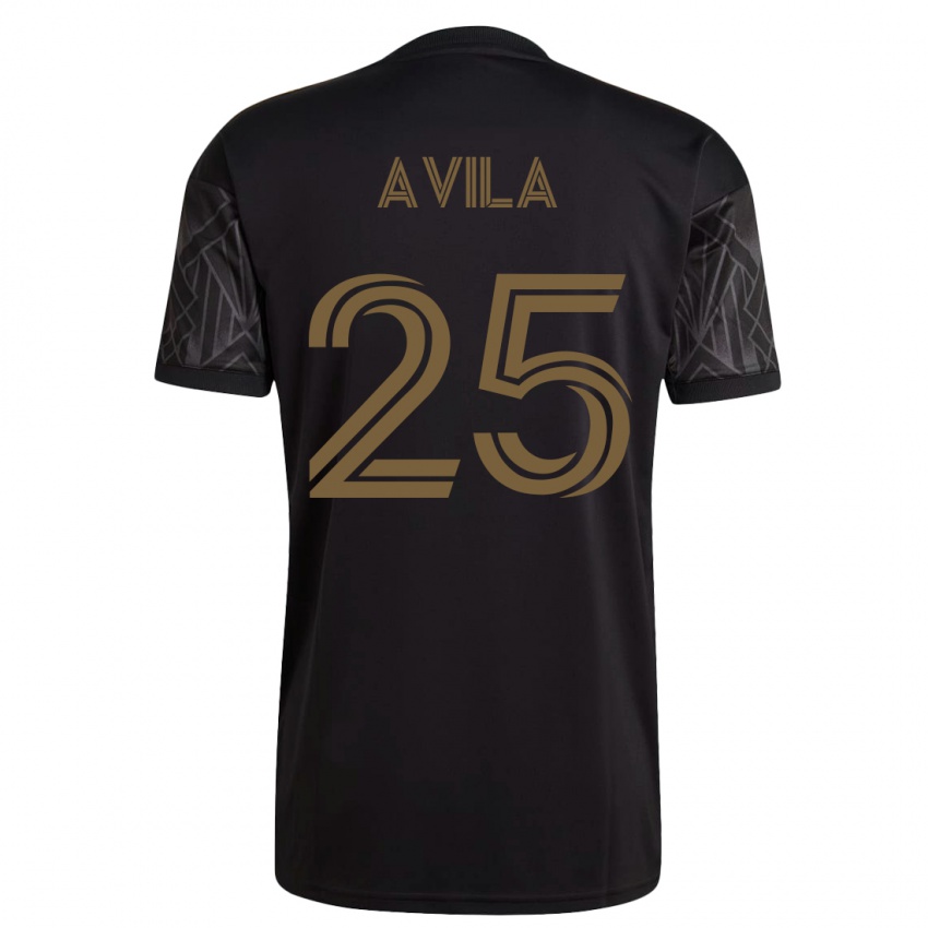 Herren Armando Avila #25 Schwarz Heimtrikot Trikot 2023/24 T-Shirt