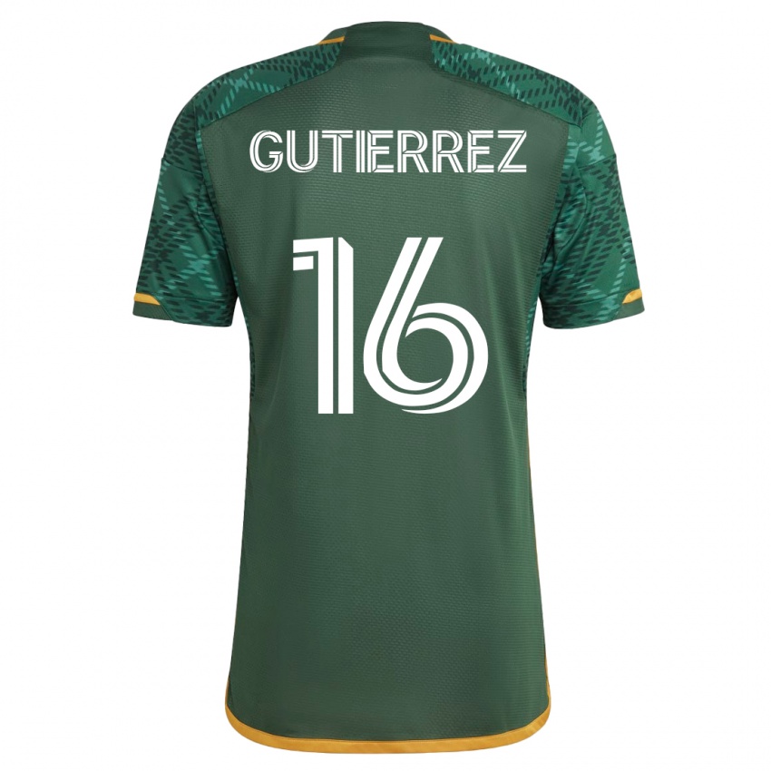 Herren Diego Gutiérrez #16 Grün Heimtrikot Trikot 2023/24 T-Shirt