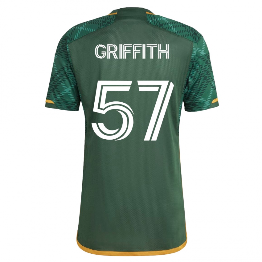 Herren Víctor Griffith #57 Grün Heimtrikot Trikot 2023/24 T-Shirt