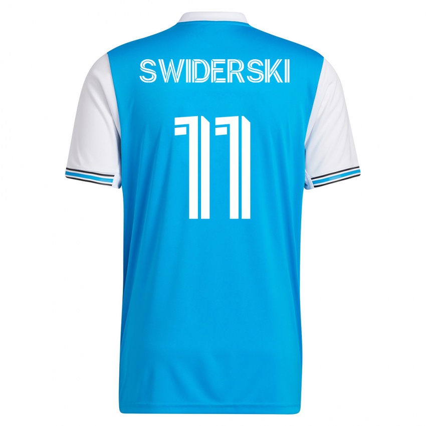 Herren Karol Swiderski #11 Blau Heimtrikot Trikot 2023/24 T-Shirt