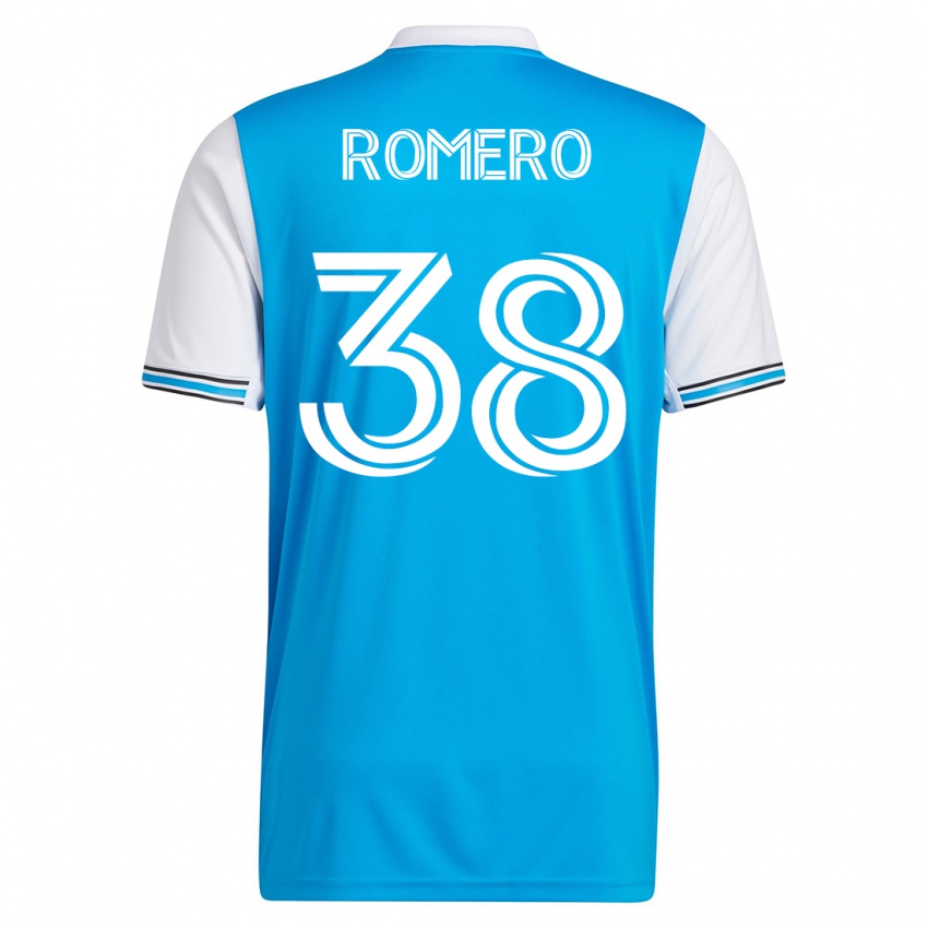 Herren Brian Romero #38 Blau Heimtrikot Trikot 2023/24 T-Shirt