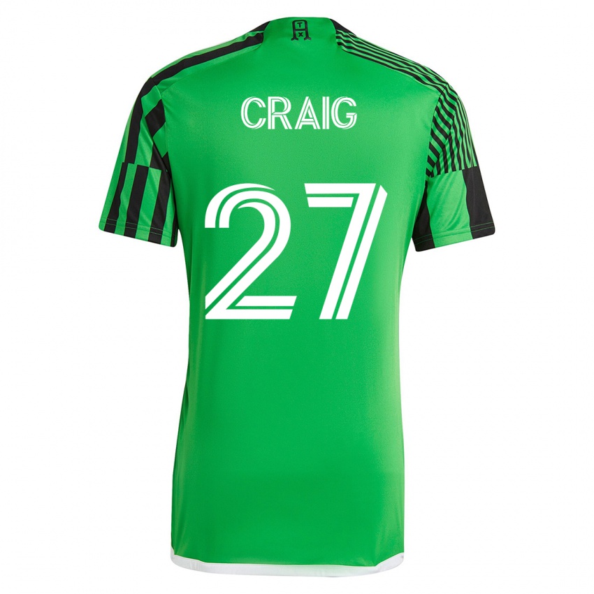Herren Brandan Craig #27 Grün Schwarz Heimtrikot Trikot 2023/24 T-Shirt