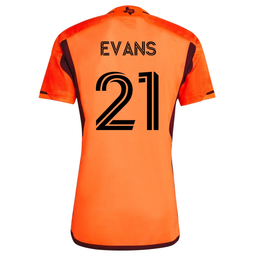 Herren Jacob Evans #21 Orangefarben Heimtrikot Trikot 2023/24 T-Shirt