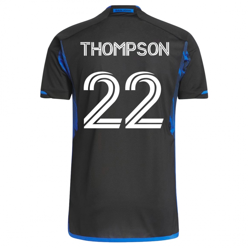 Herren Tommy Thompson #22 Blau Schwarz Heimtrikot Trikot 2023/24 T-Shirt