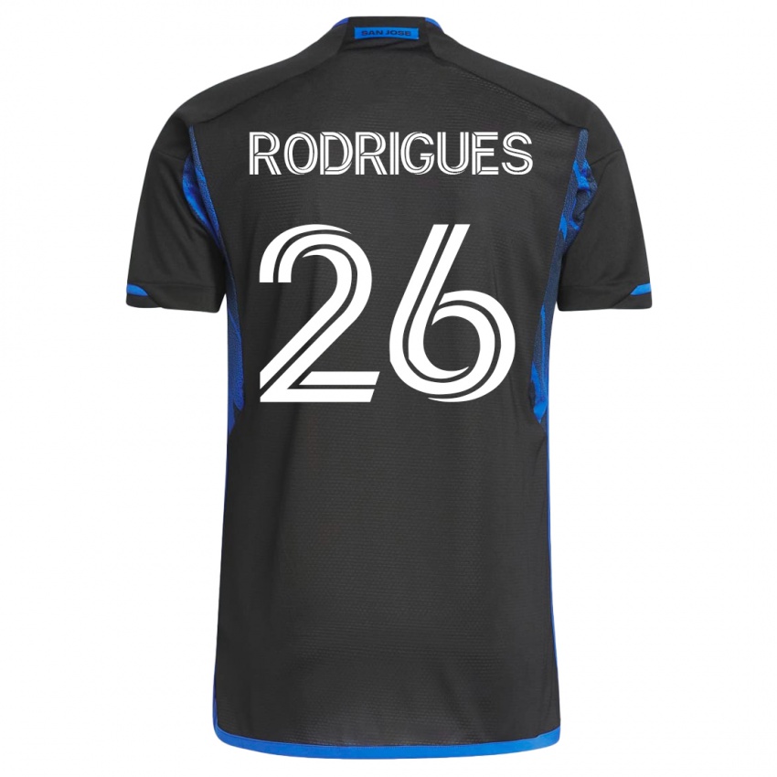 Herren Rodrigues #26 Blau Schwarz Heimtrikot Trikot 2023/24 T-Shirt