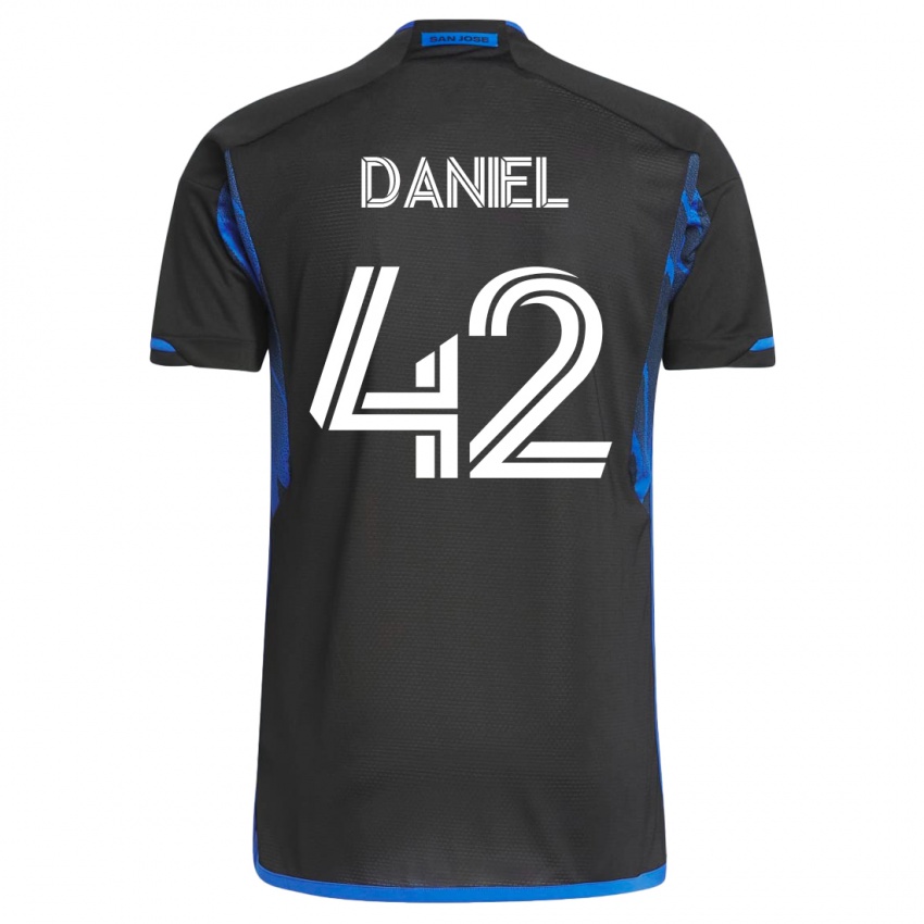 Herren Daniel #42 Blau Schwarz Heimtrikot Trikot 2023/24 T-Shirt