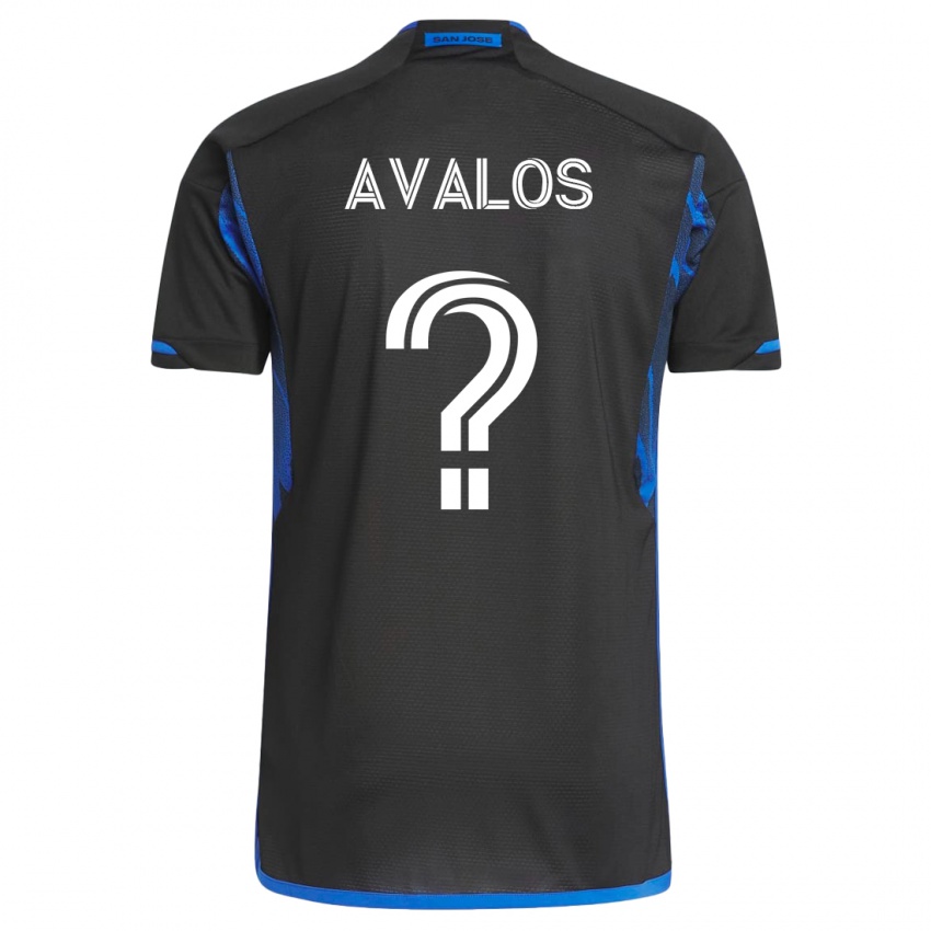 Herren Lorenzo Avalos #0 Blau Schwarz Heimtrikot Trikot 2023/24 T-Shirt
