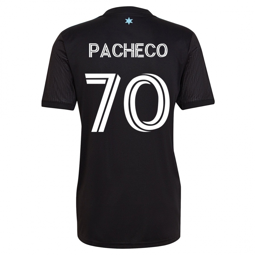 Herren Diogo Pacheco #70 Schwarz Heimtrikot Trikot 2023/24 T-Shirt