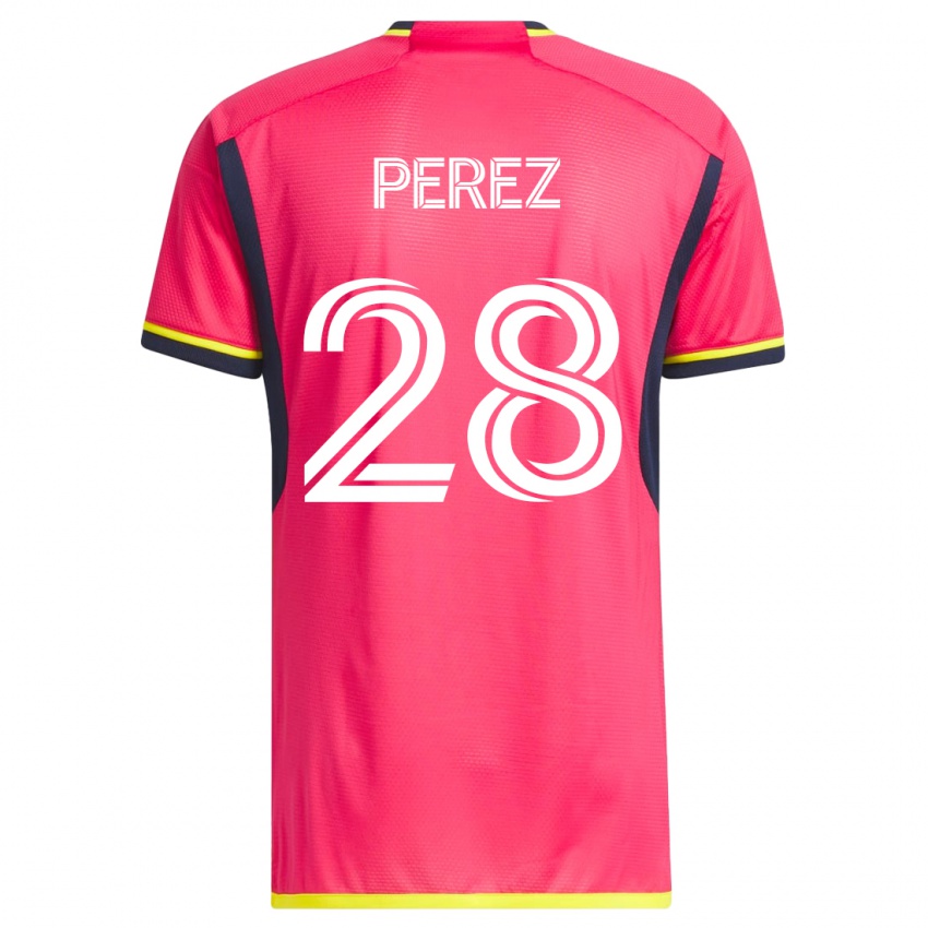 Herren Miguel Perez #28 Rosa Heimtrikot Trikot 2023/24 T-Shirt