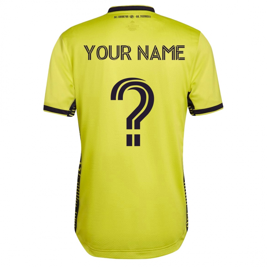 Herren Ihren Namen #0 Gelb Heimtrikot Trikot 2023/24 T-Shirt