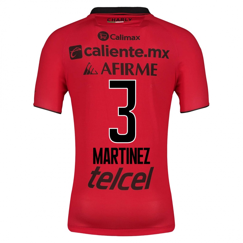 Herren Nathaly Martinez #3 Rot Heimtrikot Trikot 2023/24 T-Shirt