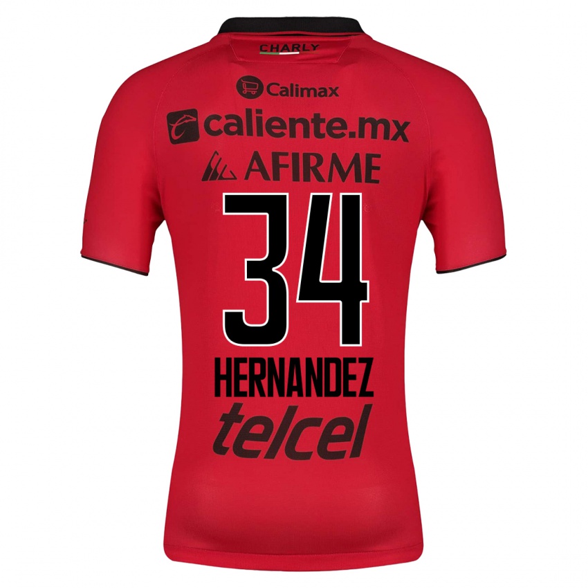 Herren Kimberly Hernandez #34 Rot Heimtrikot Trikot 2023/24 T-Shirt