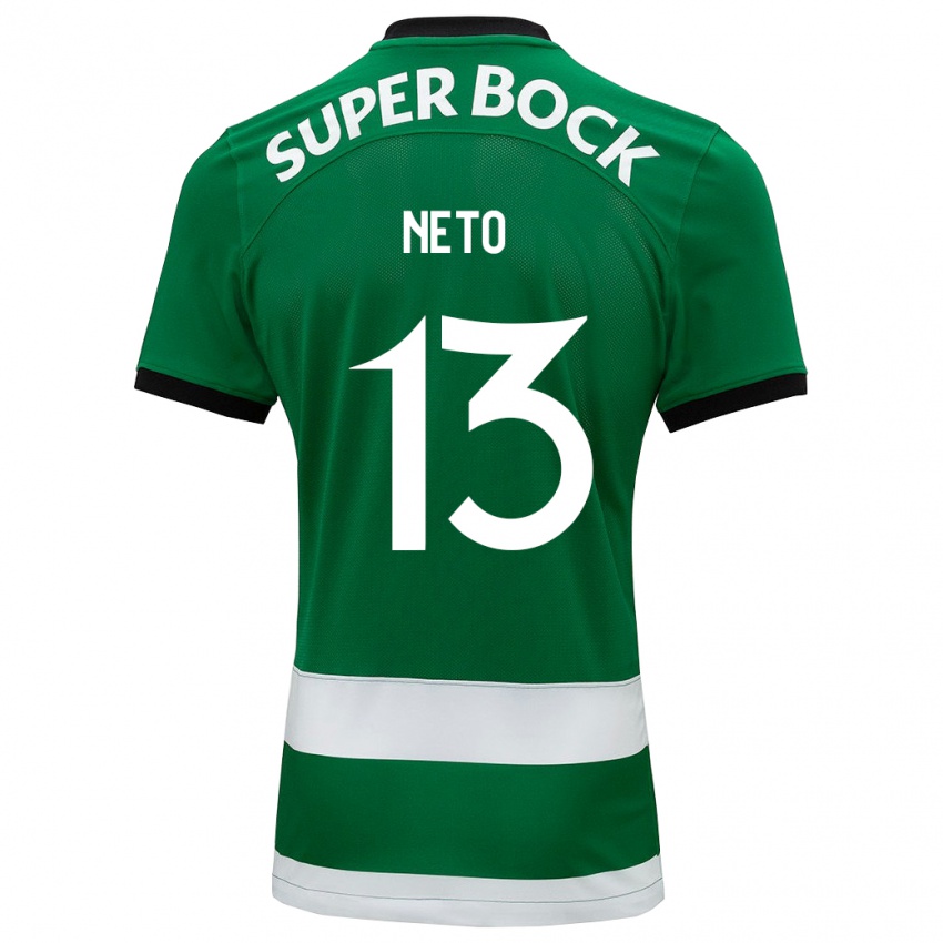 Herren Luis Neto #13 Grün Heimtrikot Trikot 2023/24 T-Shirt