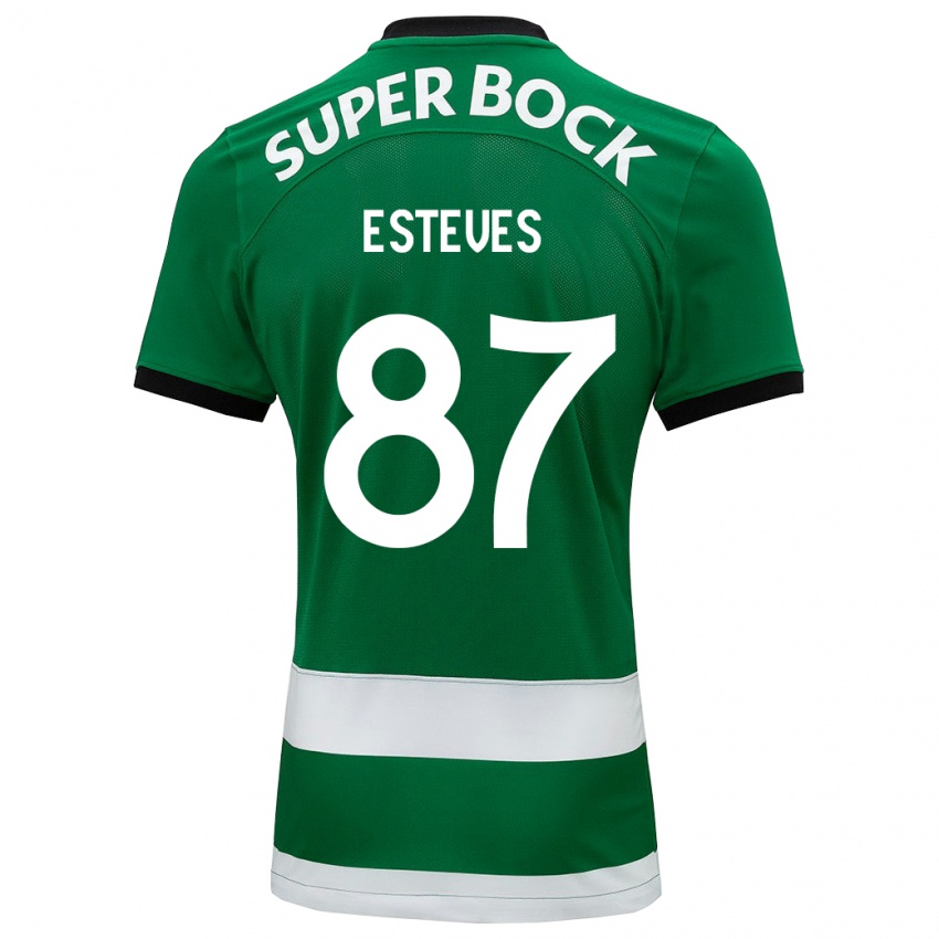 Herren Goncalo Esteves #87 Grün Heimtrikot Trikot 2023/24 T-Shirt