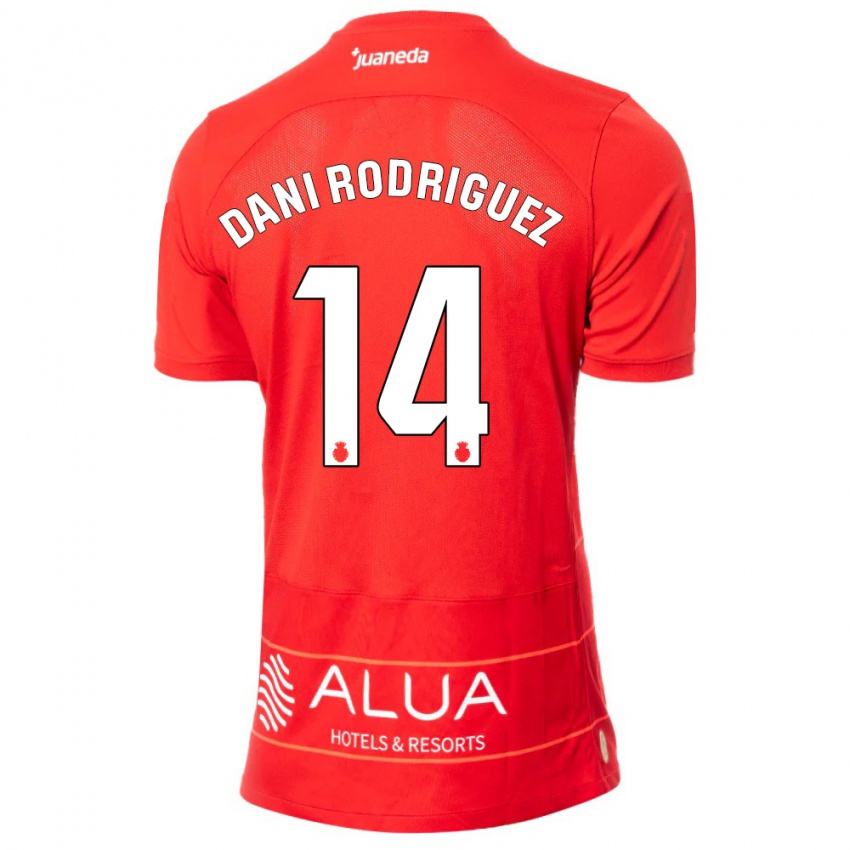 Herren Dani Rodríguez #14 Rot Heimtrikot Trikot 2023/24 T-Shirt