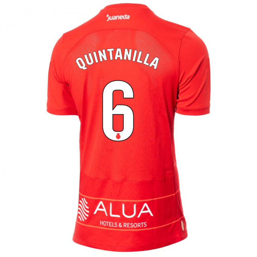 Herren Rubén Quintanilla #6 Rot Heimtrikot Trikot 2023/24 T-Shirt