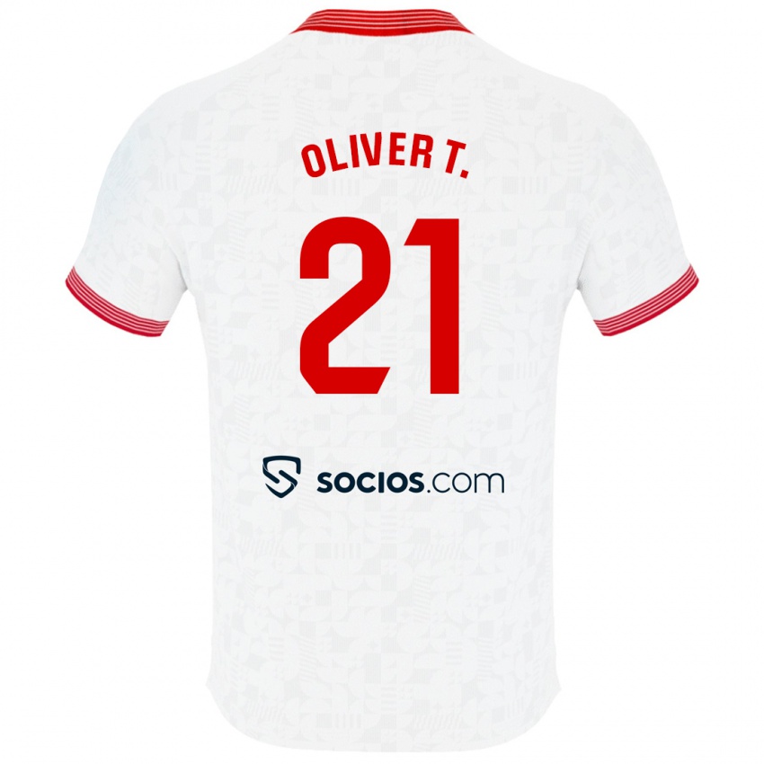 Herren Oliver Torres #21 Weiß Heimtrikot Trikot 2023/24 T-Shirt