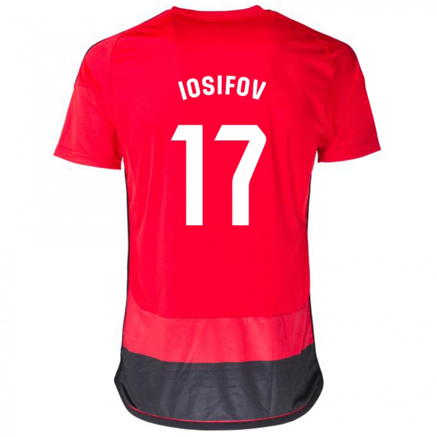 Herren Nikita Iosifov #17 Rot Schwarz Heimtrikot Trikot 2023/24 T-Shirt