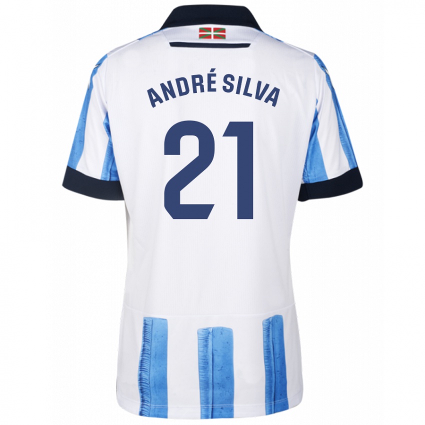 Herren Andre Silva #21 Blau Weiss Heimtrikot Trikot 2023/24 T-Shirt