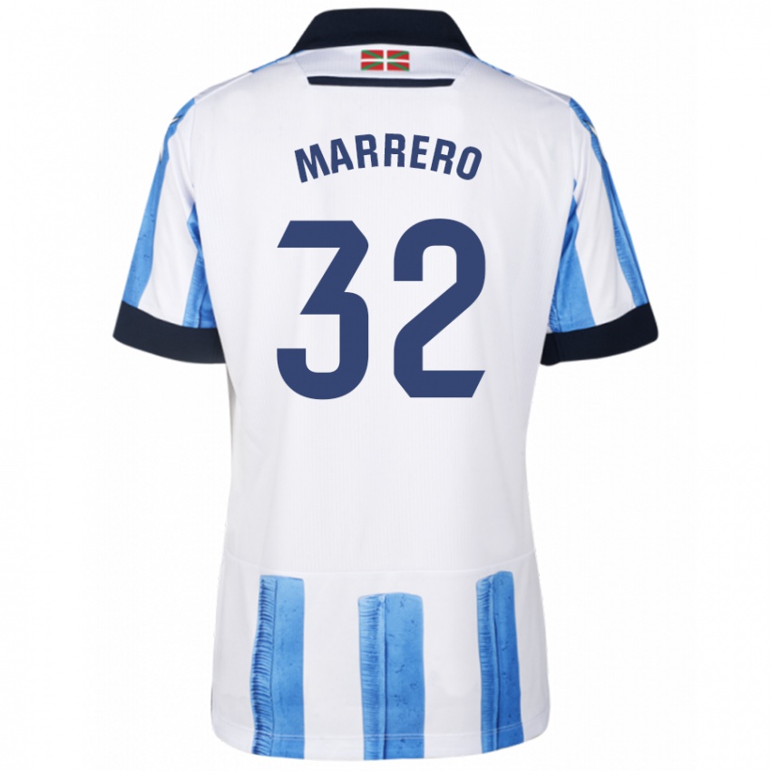 Herren Unai Marrero #32 Blau Weiss Heimtrikot Trikot 2023/24 T-Shirt