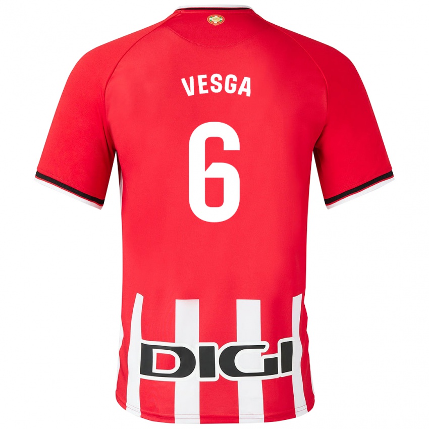 Herren Mikel Vesga #6 Rot Heimtrikot Trikot 2023/24 T-Shirt