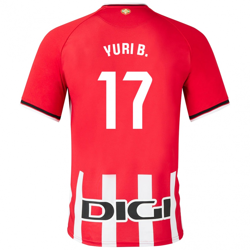 Herren Yuri Berchiche #17 Rot Heimtrikot Trikot 2023/24 T-Shirt