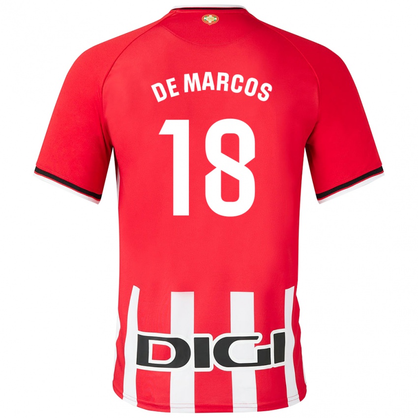 Herren Oscar De Marcos #18 Rot Heimtrikot Trikot 2023/24 T-Shirt