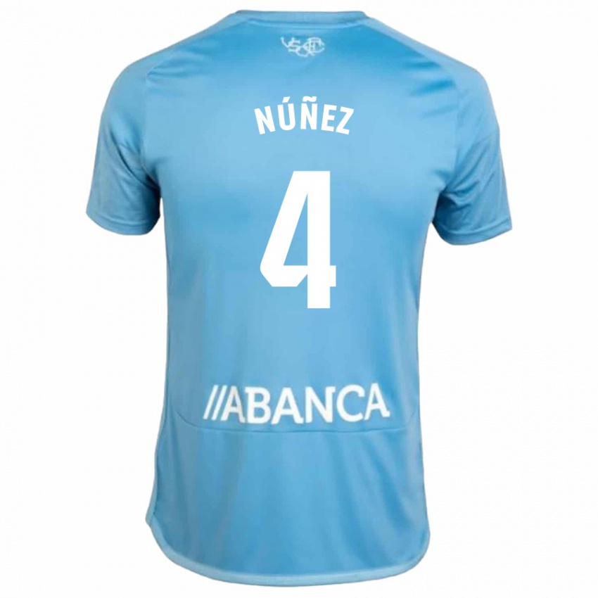 Herren Unai Nunez #4 Blau Heimtrikot Trikot 2023/24 T-Shirt