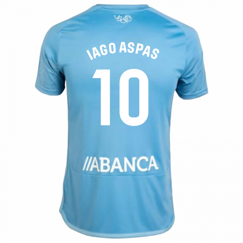 Herren Iago Aspas #10 Blau Heimtrikot Trikot 2023/24 T-Shirt