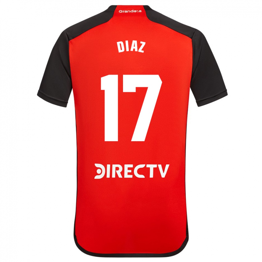 Herren Paulo Diaz #17 Rot Auswärtstrikot Trikot 2023/24 T-Shirt