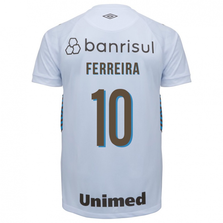 Herren Ferreira #10 Weiß Auswärtstrikot Trikot 2023/24 T-Shirt