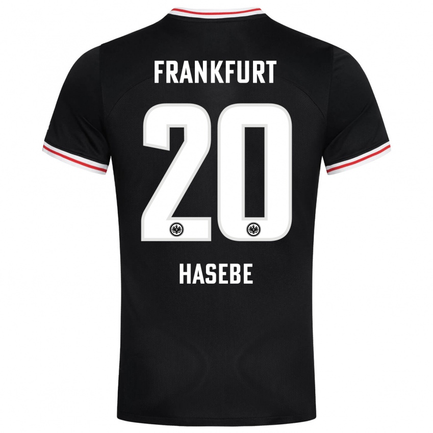 Herren Makoto Hasebe #20 Schwarz Auswärtstrikot Trikot 2023/24 T-Shirt