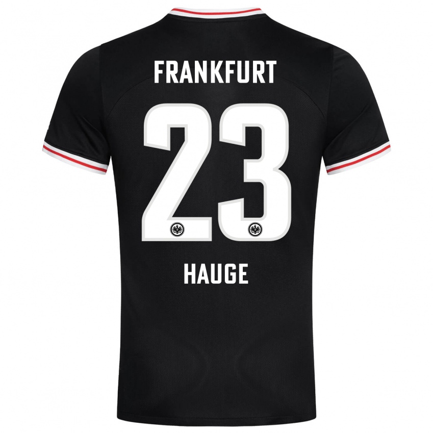 Herren Jens Petter Hauge #23 Schwarz Auswärtstrikot Trikot 2023/24 T-Shirt