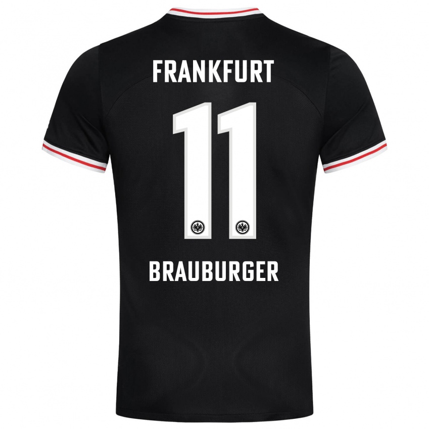 Herren Maximilian Brauburger #11 Schwarz Auswärtstrikot Trikot 2023/24 T-Shirt
