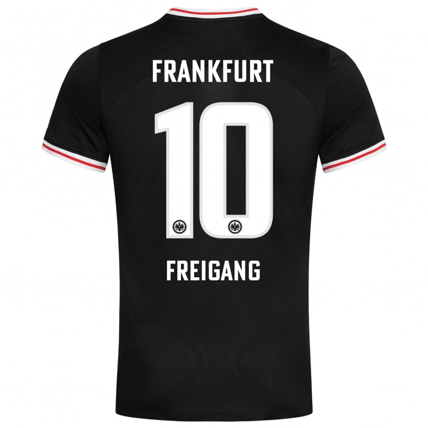 Herren Laura Freigang #10 Schwarz Auswärtstrikot Trikot 2023/24 T-Shirt