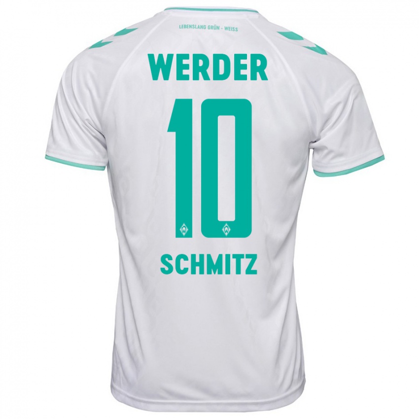 Herren Maximilian Schmitz #10 Weiß Auswärtstrikot Trikot 2023/24 T-Shirt