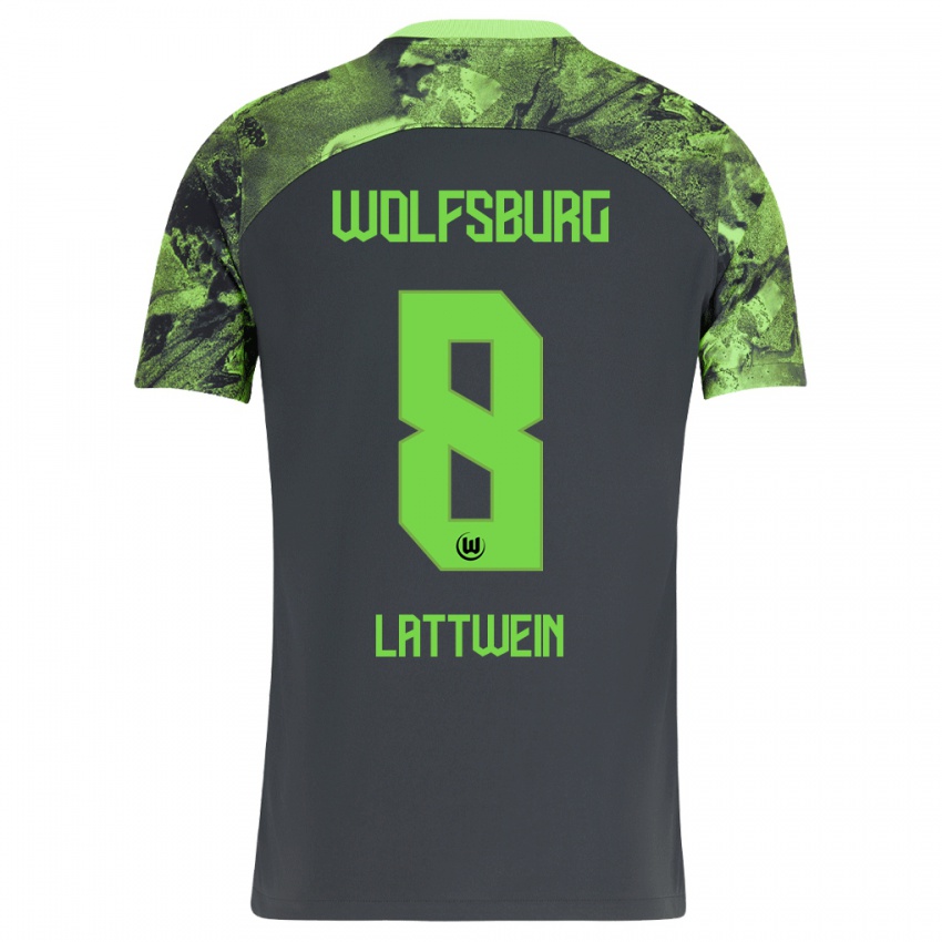 Herren Lena Lattwein #8 Dunkelgrau Auswärtstrikot Trikot 2023/24 T-Shirt