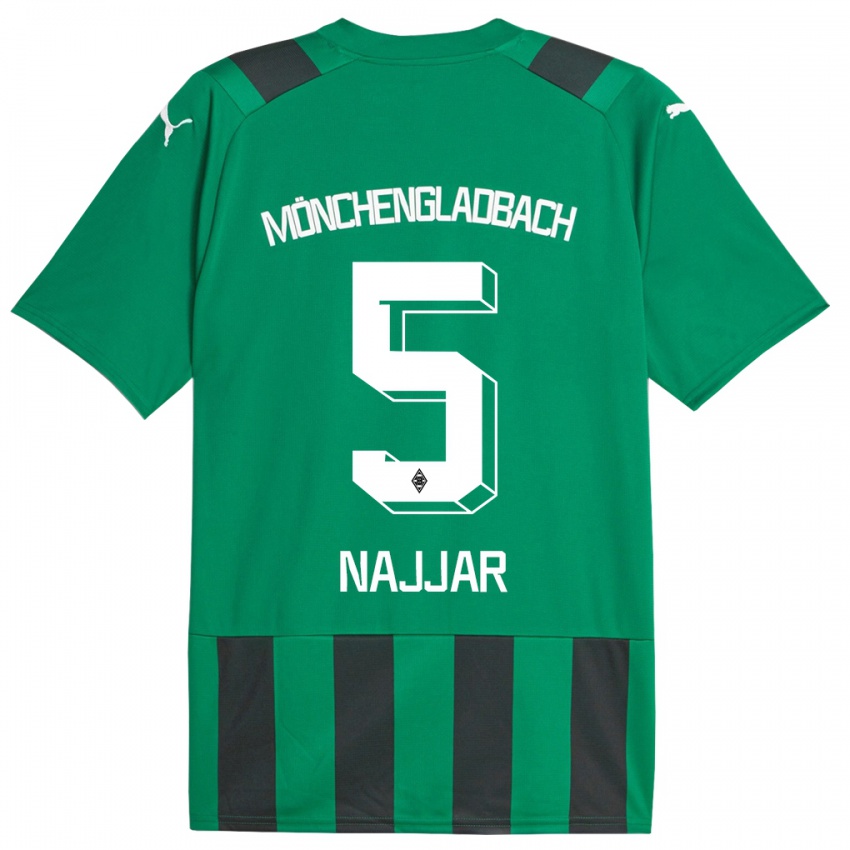 Herren Jamil Najjar #5 Schwarz Grün Auswärtstrikot Trikot 2023/24 T-Shirt