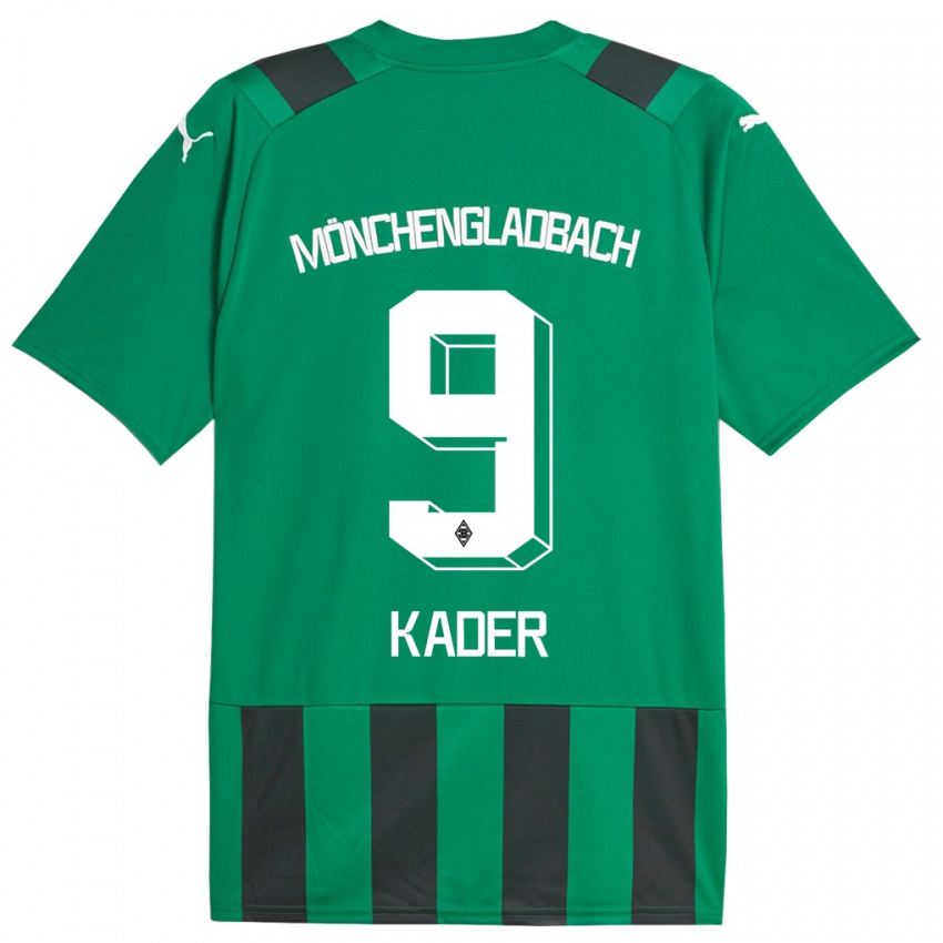 Herren Cagatay Kader #9 Schwarz Grün Auswärtstrikot Trikot 2023/24 T-Shirt