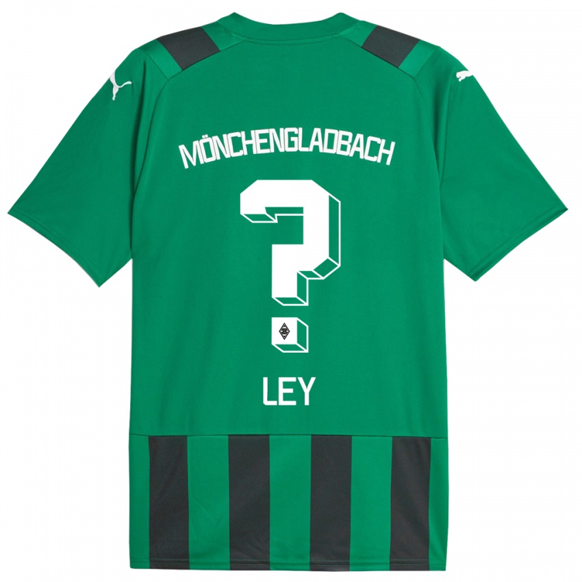 Herren Marlon Ley #0 Schwarz Grün Auswärtstrikot Trikot 2023/24 T-Shirt