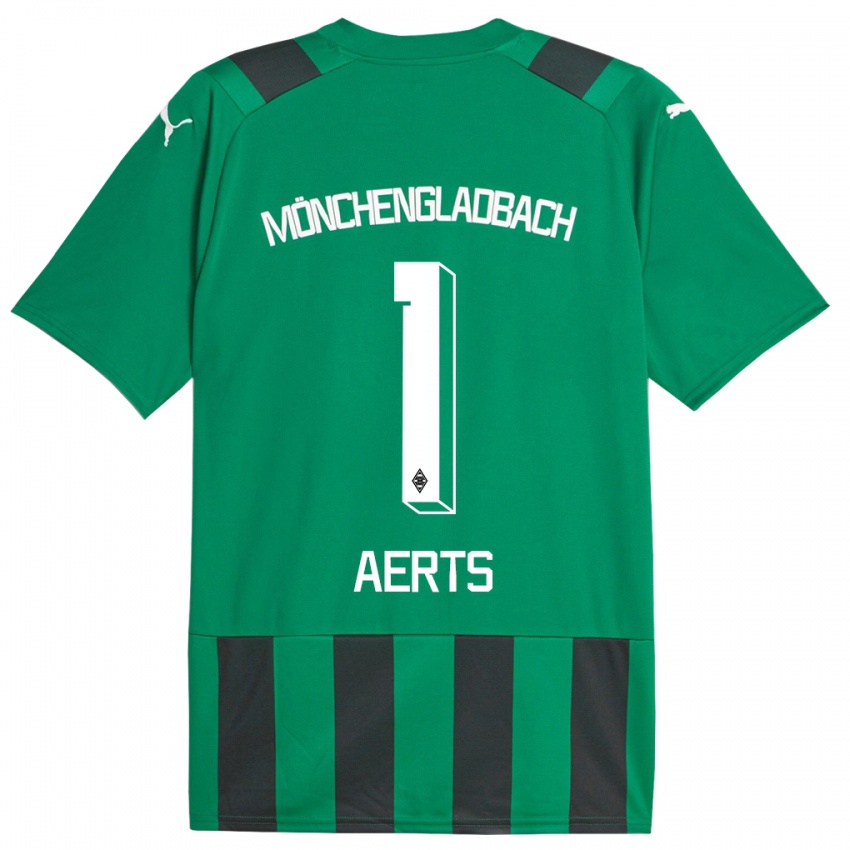 Herren Liv Aerts #1 Schwarz Grün Auswärtstrikot Trikot 2023/24 T-Shirt