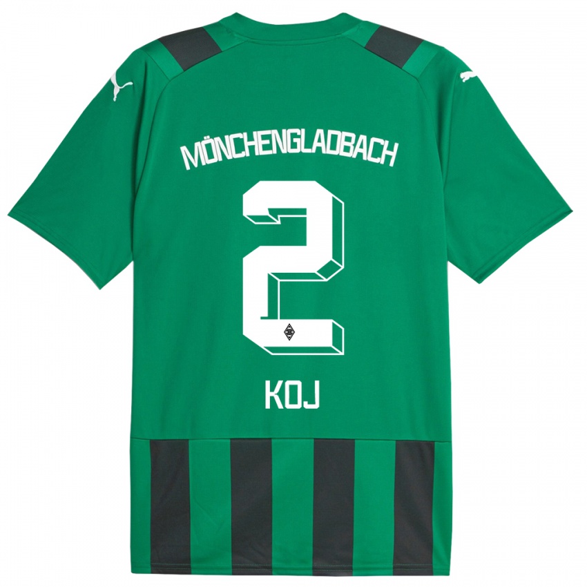 Herren Julia Koj #2 Schwarz Grün Auswärtstrikot Trikot 2023/24 T-Shirt