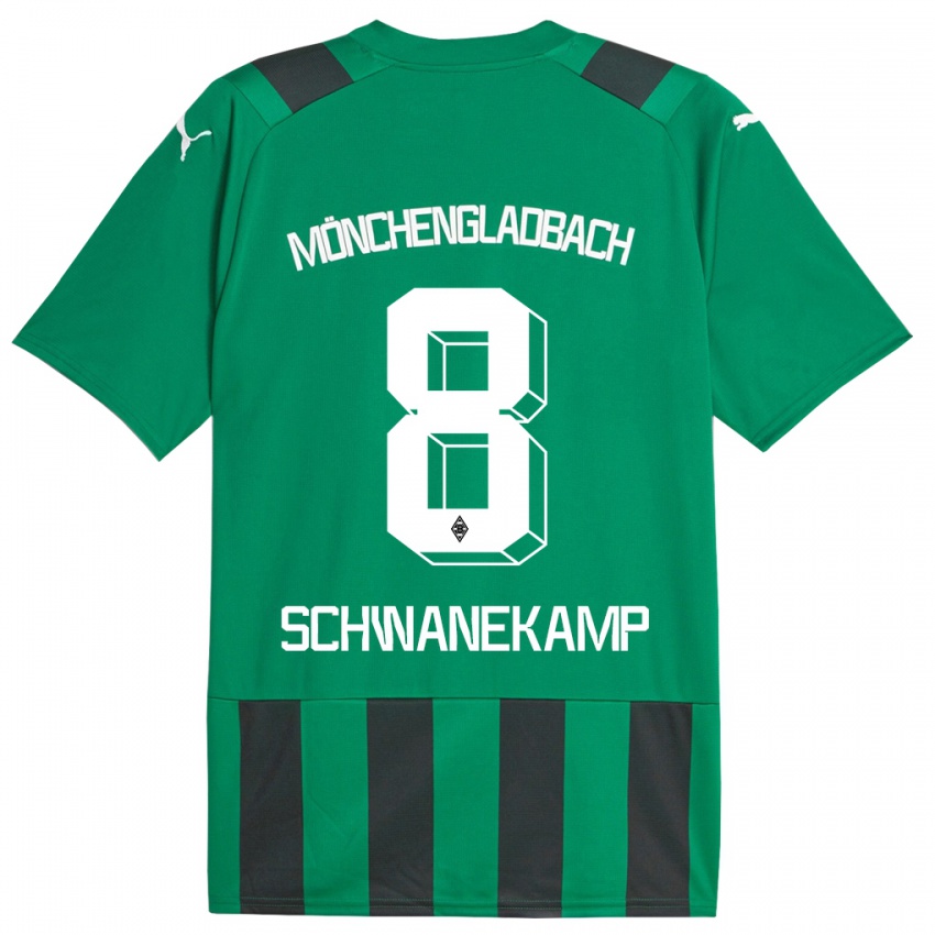 Herren Jana Schwanekamp #8 Schwarz Grün Auswärtstrikot Trikot 2023/24 T-Shirt