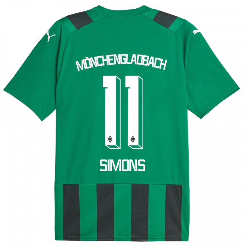 Herren Kelly Simons #11 Schwarz Grün Auswärtstrikot Trikot 2023/24 T-Shirt